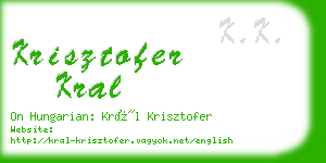 krisztofer kral business card
